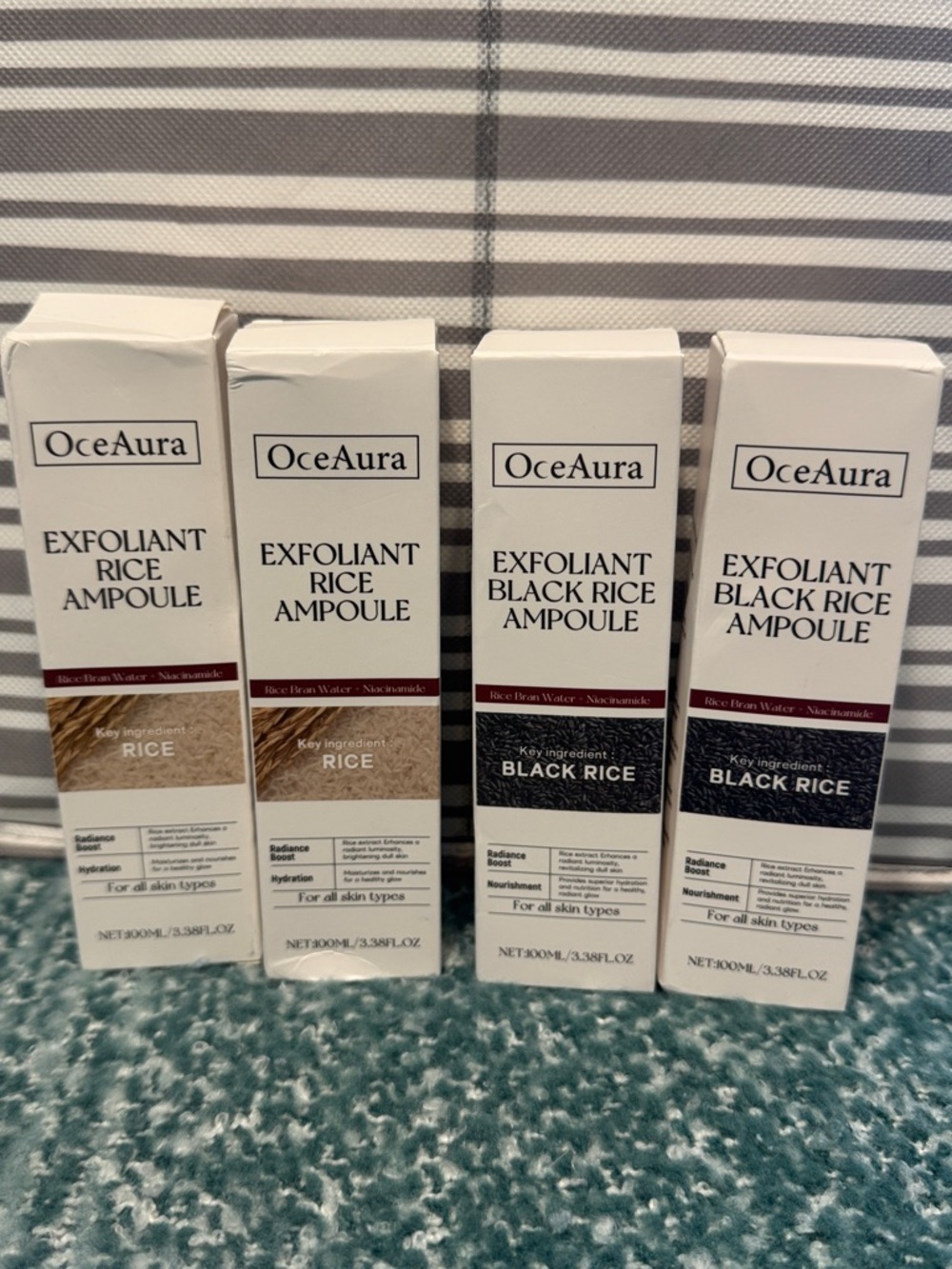 OceAura Exfoliant Rice & Black Rice Ampoules - set of 4